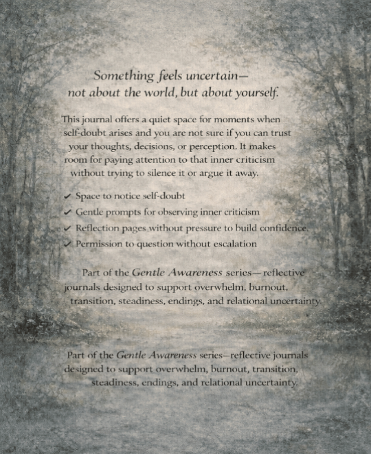 The Gentle Awareness Journal – When You’re Questioning Yourself (Self-Doubt & Inner Criticism)