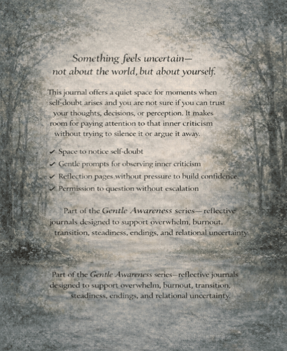 The Gentle Awareness Journal – When You’re Questioning Yourself (Self-Doubt & Inner Criticism)